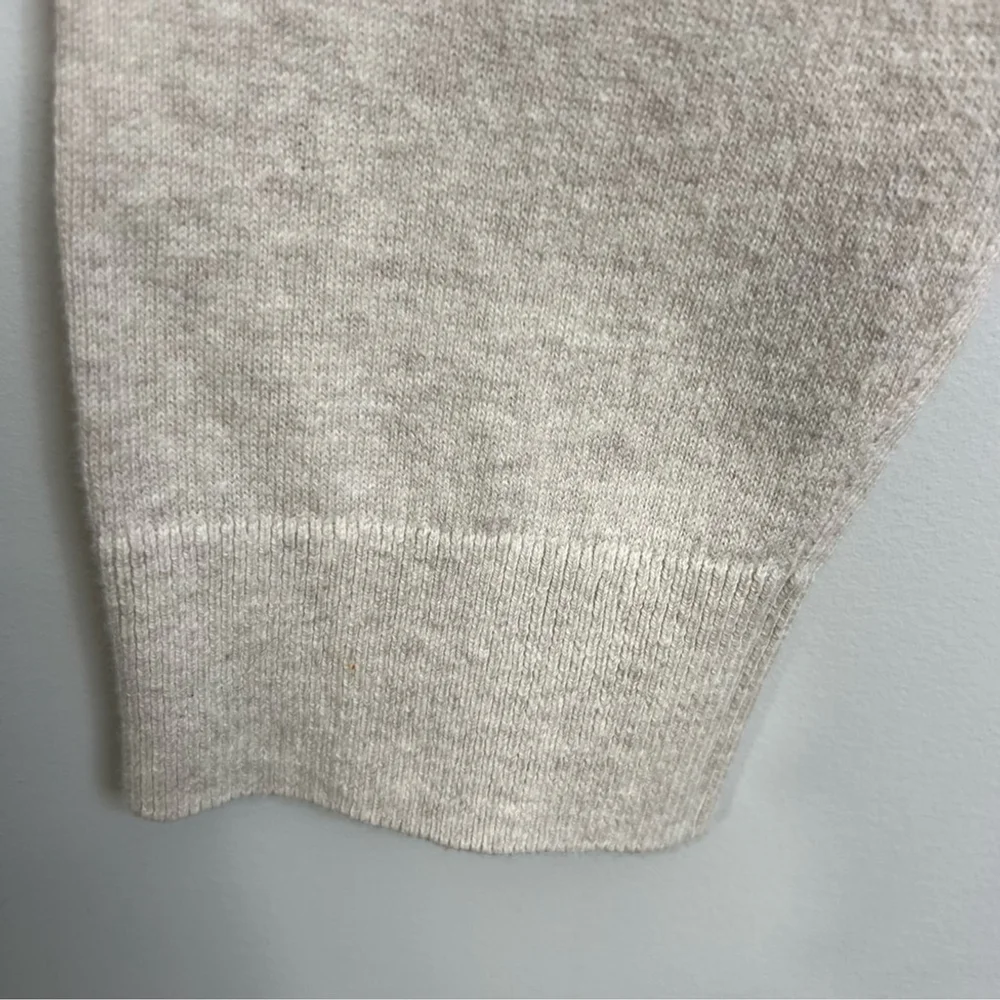 Sears Canada 100% cotton cream fine knit v neck sweater L